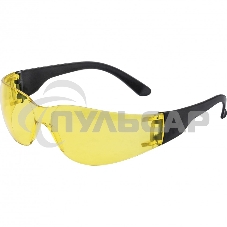 Очки защитные открытые, поликарбонатные, желтые ОЧК202 (0-13022) Россия