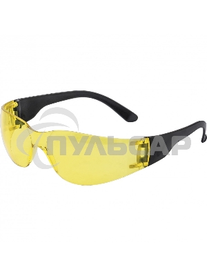 Очки защитные открытые, поликарбонатные, желтые ОЧК202 (0-13022) Россия