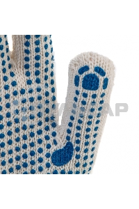 Перчатки трикотажные, с ПВХ точкой, 7 класс, Россия Сибртех