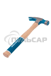 Молоток-гвоздодер, 380 г, угол 75, магнит, обрезиненная рукоятка AMERICAN HICKORY GROSS