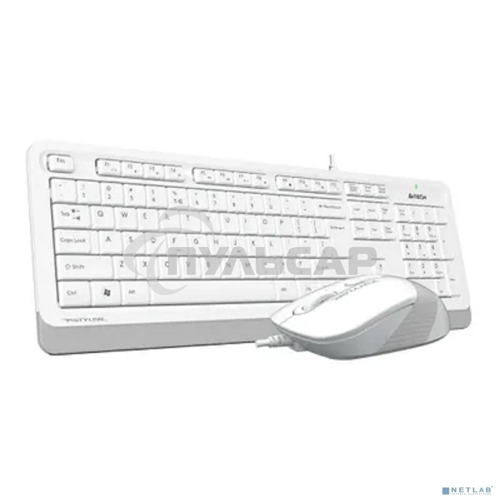 Комплект клавиатура + мышь A4Tech Fstyler F1010 клав:белый/серый мышь:белый/серый USB Multimedia