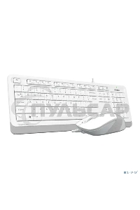 Комплект клавиатура + мышь A4Tech Fstyler F1010 клав:белый/серый мышь:белый/серый USB Multimedia