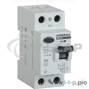 Выключатель дифференциального тока УЗО Iek MDV15-2-032-030 ВД1-63 2Р 32А 30мА GENERICA
