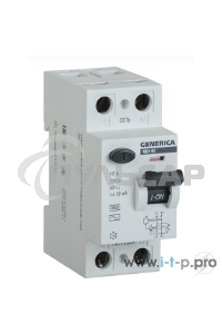 Выключатель дифференциального тока УЗО Iek MDV15-2-032-030 ВД1-63 2Р 32А 30мА GENERICA