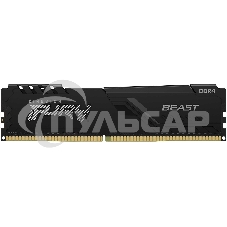 Оперативная память Kingston Fury Beast, DDR4, 32Gb (1x32Gb), 3200MHz, CL16, DIMM, с радиатором, черный