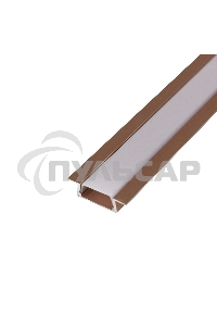 Комплект врезного алюминиевого профиля с рассеивателем, 22х6мм, 1м, розовое золото Rexant