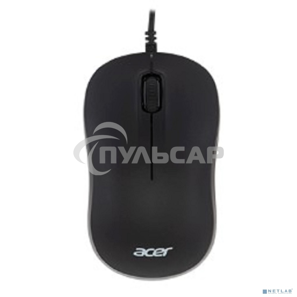 Мышь проводная Acer OMW140 черный, 1200 dpi, USB, кнопки - 3