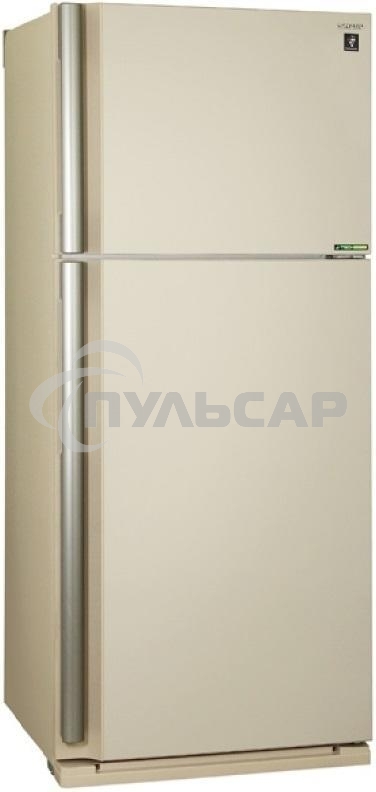 Холодильник Sharp SJ-XE59PMBE бежевый двухкамерный 430/148л морозилка сверху
