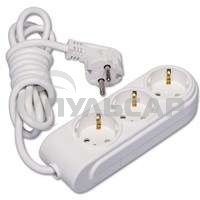 Удлинитель 3х3м с заземл. 16А защ. шторки Makel N3210043