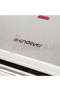 Электрогриль Endever Grillmaster 115, 1500 Вт, авто терморегулятор, антипригарное покрытие, индикатор нагрева, серебристый/черный