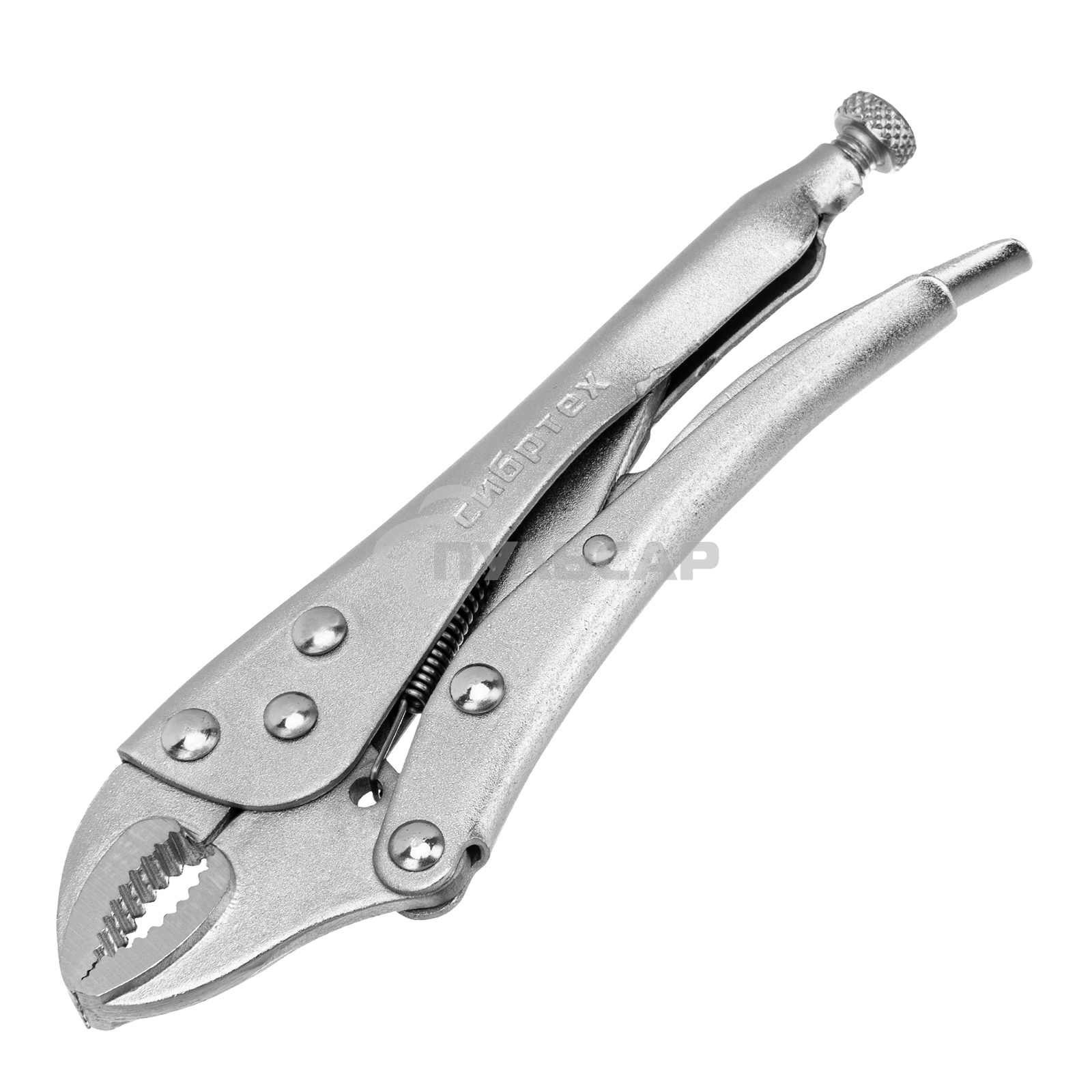 Зажим СИБРТЕХ ручной, полукруглый захват, 180 мм 18421