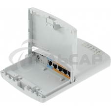 Маршрутизатор MikroTik RB750P-PBr2 PowerBox with 650MHz CPU, 64MB RAM, 5xLAN (four with PoE out), RouterOS L4, outdoor case, PSU, PoE, mounting set