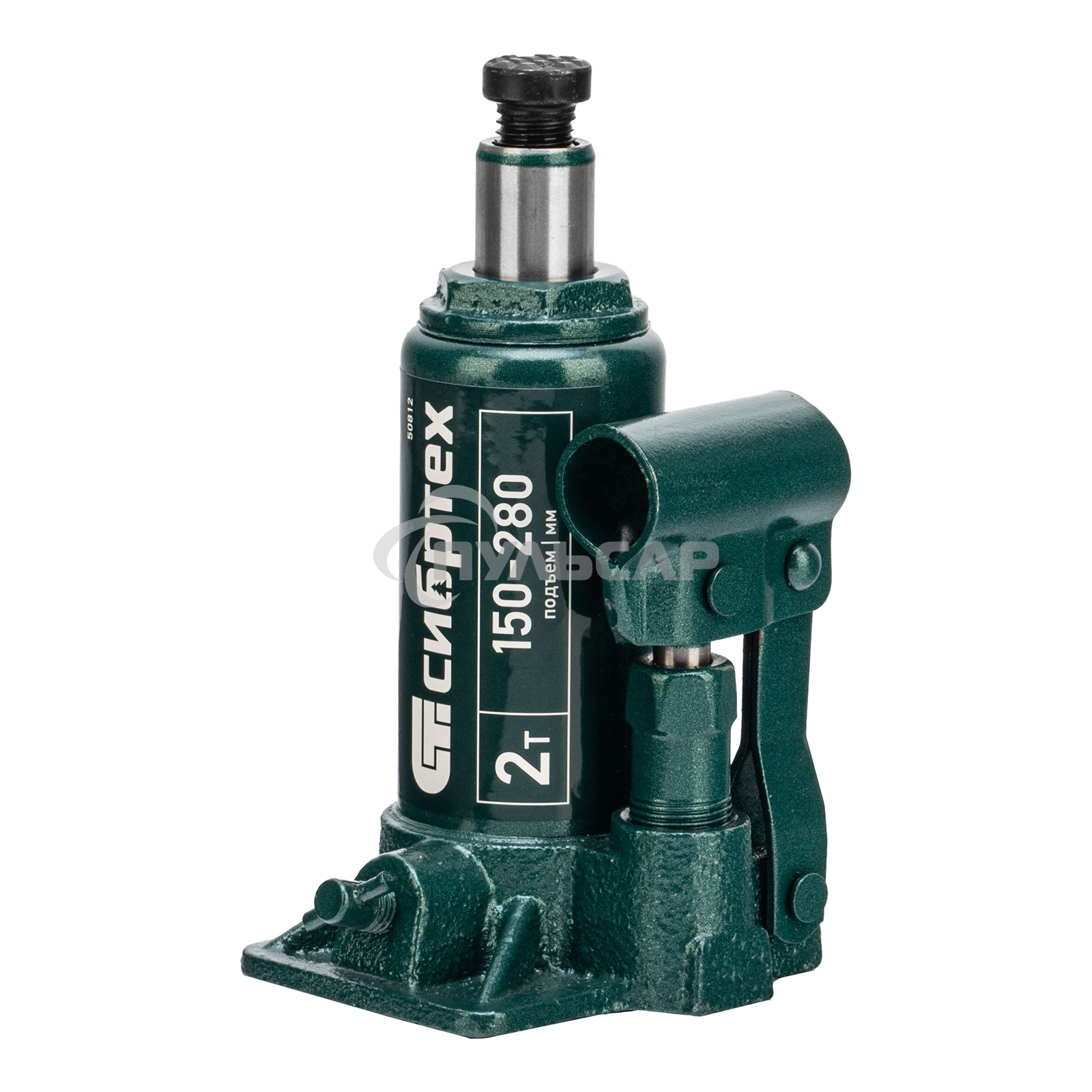 Домкрат гидравлический бутылочный Сибртех 2 т, 150-280 мм, в пласт. кейсе