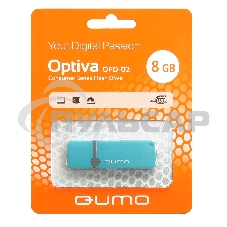 Флешка USB QUMO 8 Gb, Optiva 02 Blue QM8GUD-OP2-blue