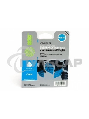 Картридж струйный Cactus CS-CD972 №920XL синий (14.6 мл.) для HP Officejet 6000/6500/7000/7500