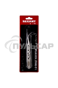 Пинцет изогнутый, узкий 120 мм Airy (блистер) Rexant