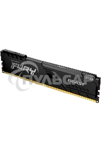 Оперативная память Kingston Fury Beast, DDR4, 16Gb (1x16Gb), 3200MHz, CL16, DIMM, с радиатором, черный