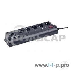 Сетевой фильтр Energenie Сетевой фильтр EG-PMS2-LAN программируемый, черный (10А, LAN, 6 розеток)