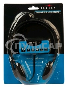 Гарнитура Oklick HS-M143VB черный 1.8м накладные оголовье