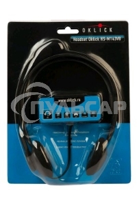 Гарнитура Oklick HS-M143VB черный 1.8м накладные оголовье
