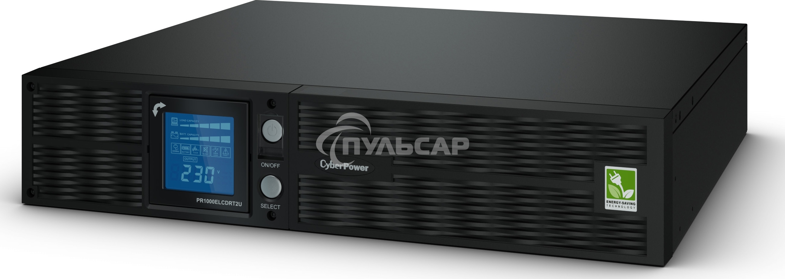 Источник бесперебойного питания CyberPower PR1500ELCDRT2U 1500VA/1350W USB/RJ11/45 (8 IEC)