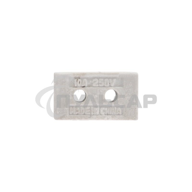 Клемма керамическая винтовая 4 мм² 3 пары контактов с крепежным отверстием (100 шт./уп.) Rexant