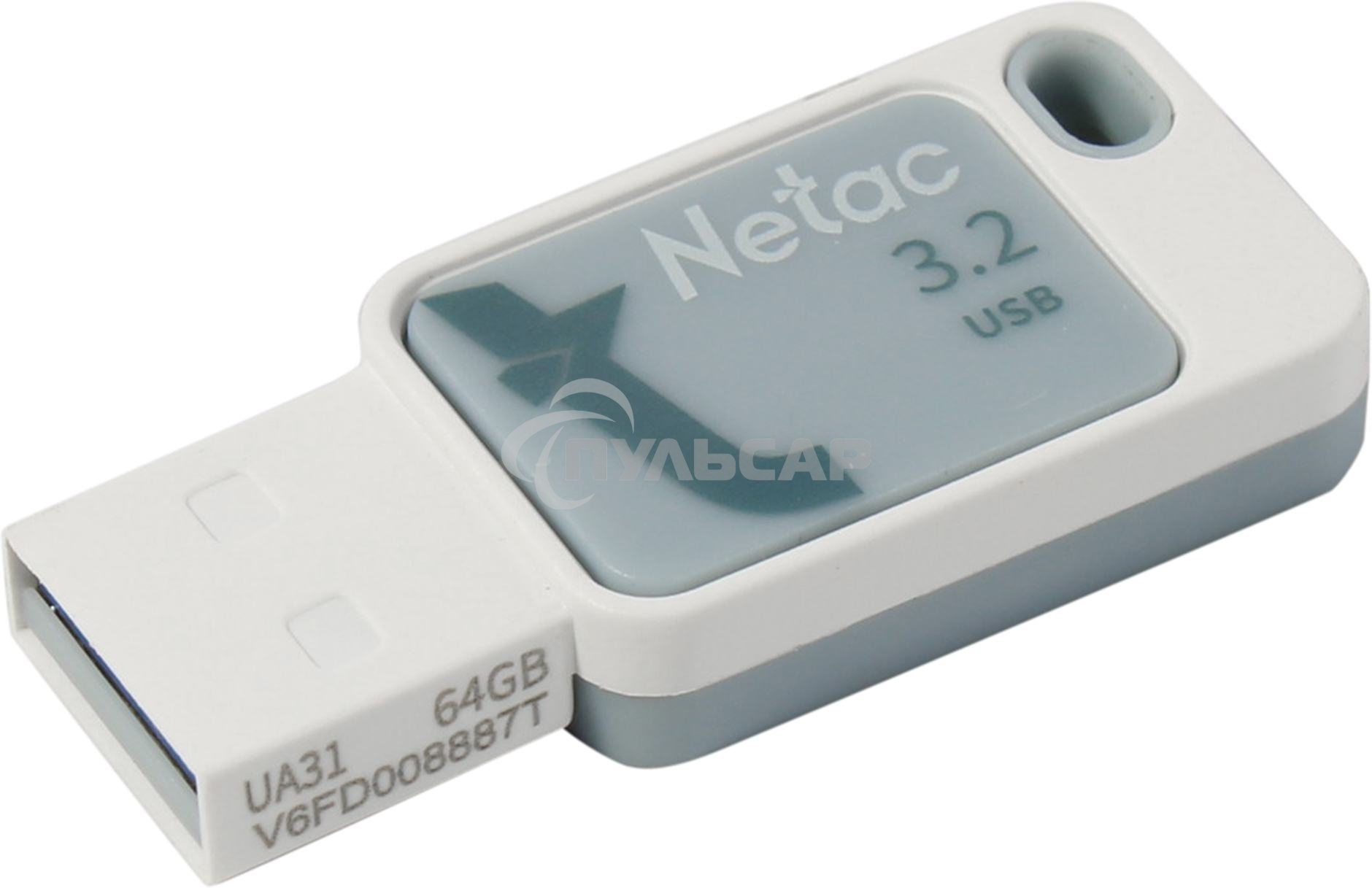 Флешка USB Netac UA31 64 Gb <NT03UA31N-064G-32BL>, USB 3.2