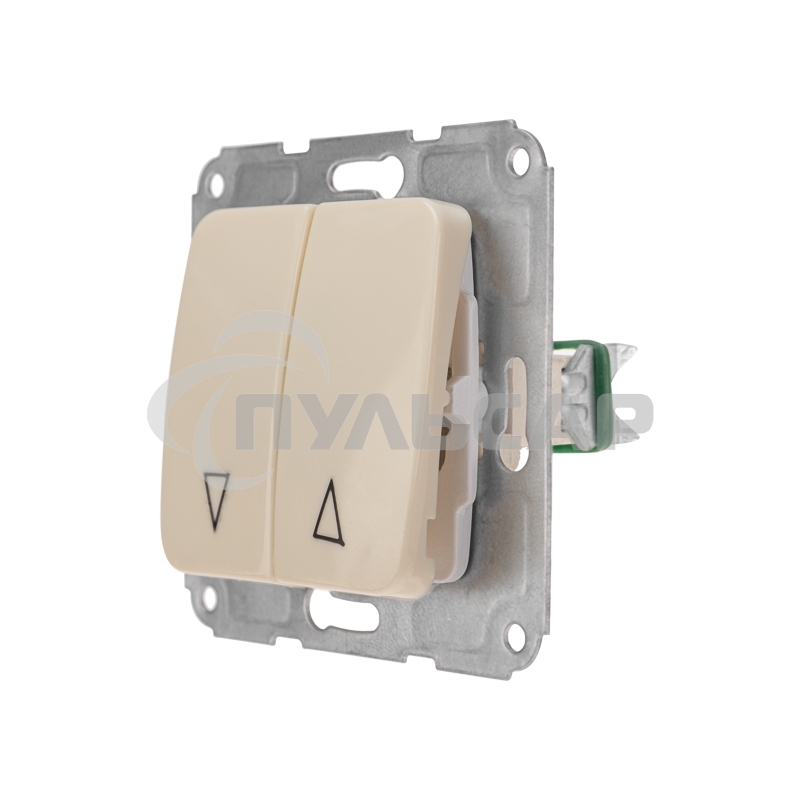 Выключатель для жалюзи DEA 2кл с/у 10А мех. Беж KRANZ