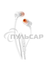 Наушники JBL Tune 110, 3.5 мм, внутриканальные, белый