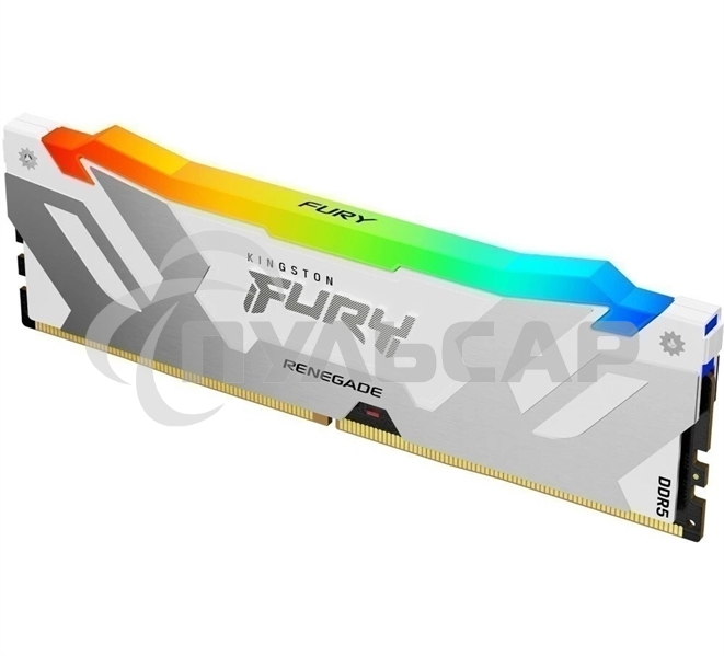 Оперативная память Kingston Fury Renegade, DDR5, 16Gb (1x16Gb), 8000MHz, CL38, DIMM, радиатор, RGB, белый