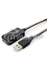 Кабель-удлинитель USB2.0 активный Gembird/Cablexpert UAE-01-5M, AM/AF, 5м