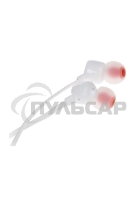 Наушники JBL Tune 110, 3.5 мм, внутриканальные, белый