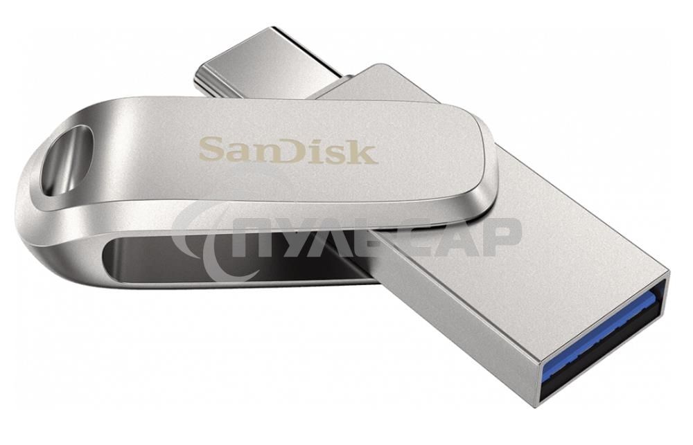 Флешка USB Sandisk Ultra Dual Luxe 32 Gb, USB 3.0, серебристый