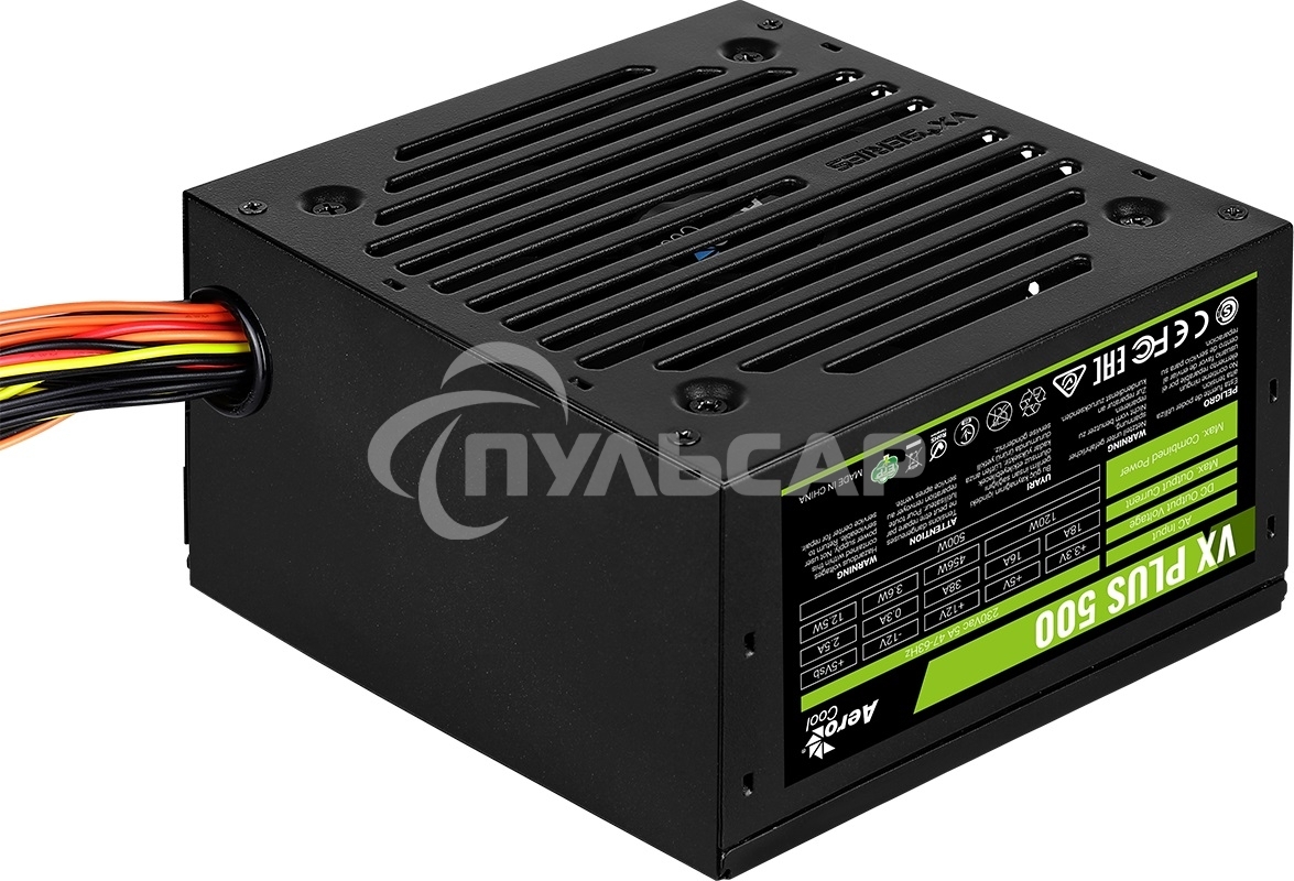 Блок питания Aerocool / Formula ATX 500W AC VX PLUS (20+4pin) 120мм fan 3xSATA RTL