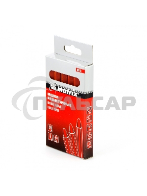 Мелки Matrix разметочные восковые красные, 120 мм, коробка 6шт