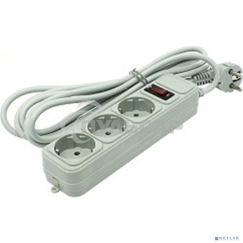 Сетевой фильтр Exegate SP-3-3G (3 розетки, 3м, евровилка, серый)