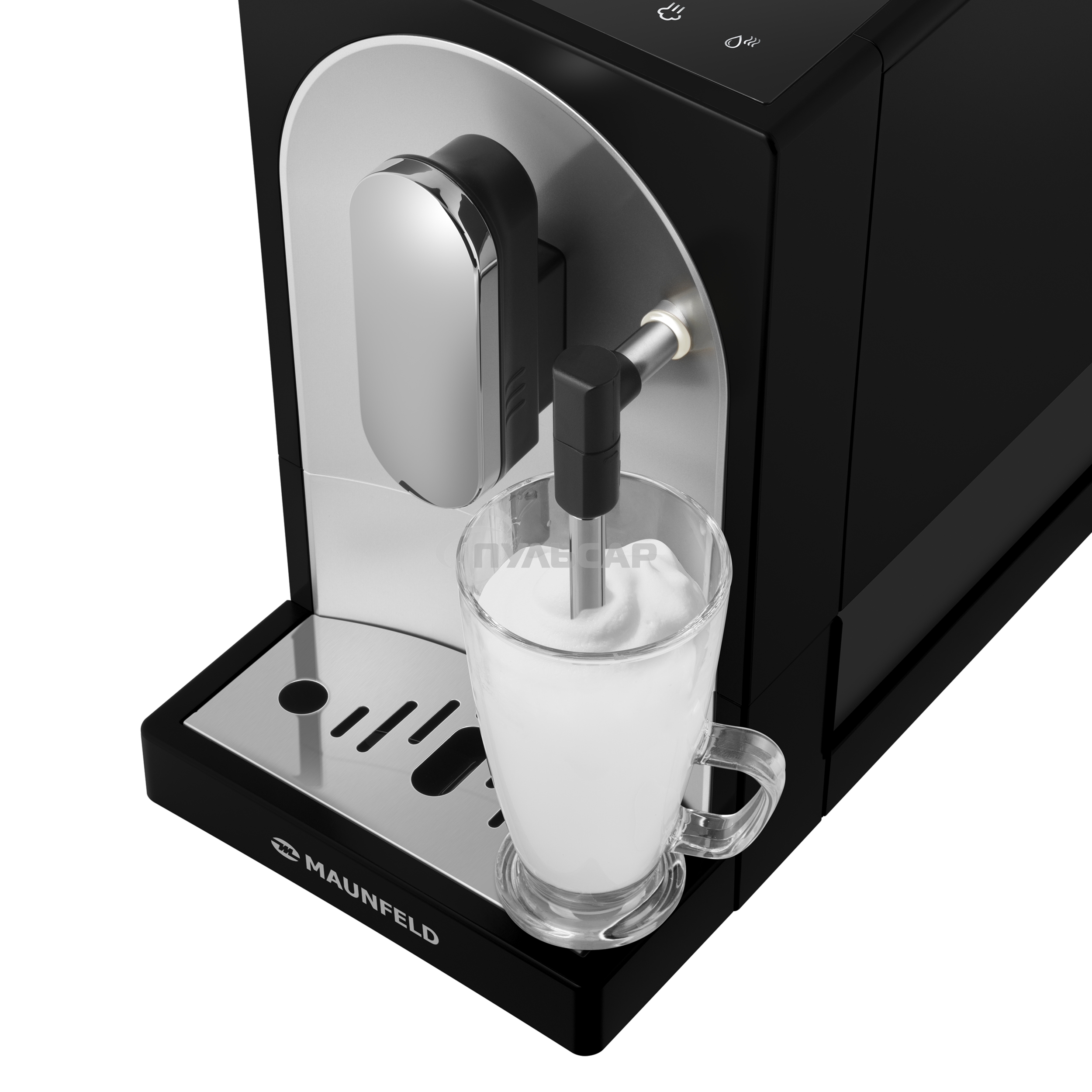 Кофемашина автоматическая Maunfeld MF-A7021BK черный, исп. кофе - зерновой, 1,1 л, 1470 Вт, 19 бар