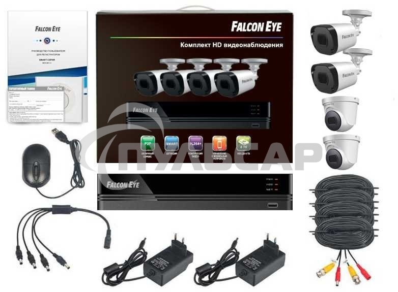 Комплект видеонаблюдения Falcon Eye FE-104MHD Офис Smart