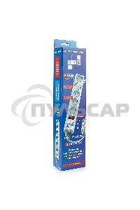 Сетевой фильтр POWER CUBE 1,9 м.* 5 розеток, серый