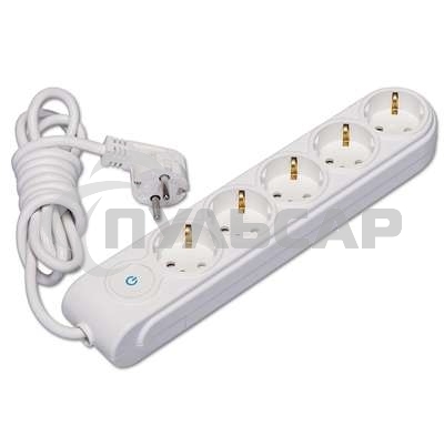 Удлинитель 5х5м с заземл. 16А защ. шторки Makel N5310063