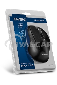 Мышь проводная SVEN RX-113 черный, 2000 dpi, USB, кнопки - 6