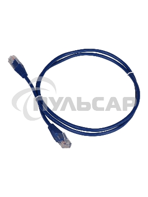 Патч-корд Lanmaster TWT UTP кат.5e, с заливными колпачками, 1.0 м, синий