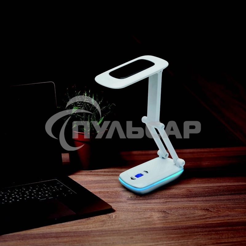 Светильник настольный Rexant Сиквел Про c солнечной панелью и с ночником, 220 В, LED, 5 Вт, 4000 К, бесступенчатое диммирование, заряжаемый, 2 ч автономной работы