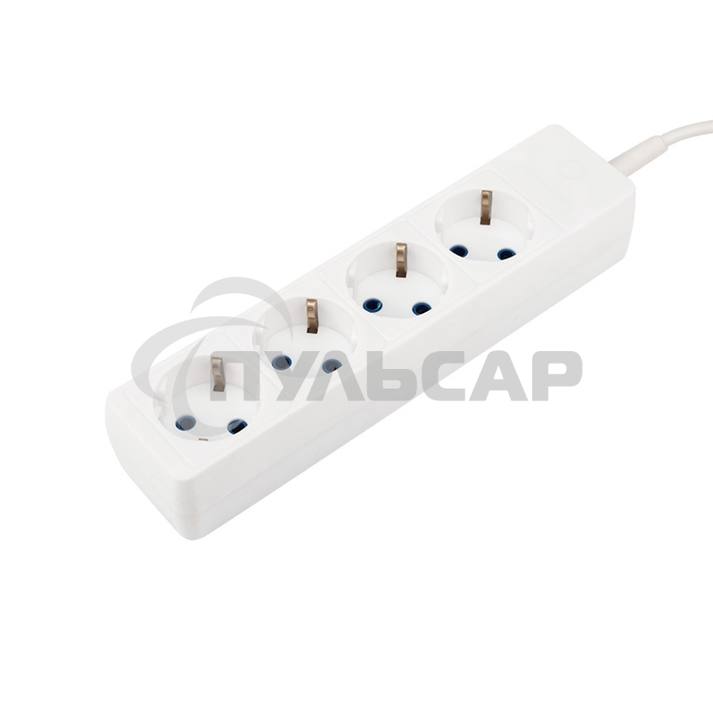 Удлинитель PROconnect 4 гнезда, 10 м, 3х0.75 мм², с/з, белый