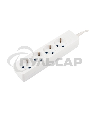 Удлинитель PROconnect 4 гнезда, 10 м, 3х0.75 мм², с/з, белый