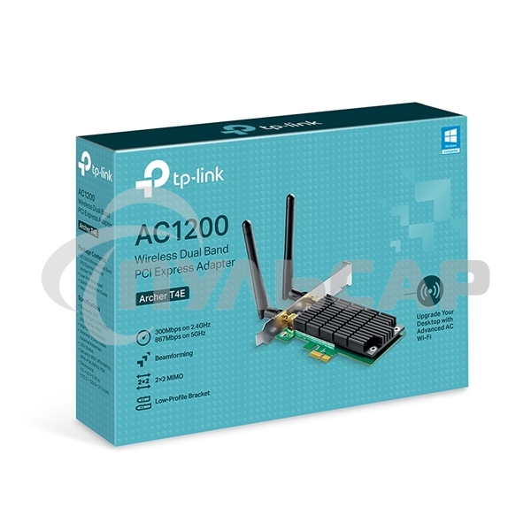 Адаптер TP-LINK ARCHER T4E AC1200 Двухдиапазонный Wi-Fi адаптер PCI Express
