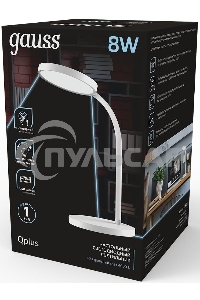 Светильник Gauss GT5031 настольный на подставке белый 8Вт