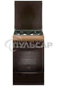 Плита газовая Gefest ПГ 5100-02 0010 коричневый, конфорок 4 шт, духовка 52 л, 50 см x 85 см x 58.5 см