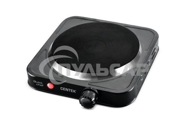 Плитка электрическая Centek CT-1506 черный, 1конф ЧУГУН 155мм, 1000Вт, индикатор работы