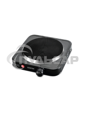 Плитка электрическая Centek CT-1506 черный, 1конф ЧУГУН 155мм, 1000Вт, индикатор работы